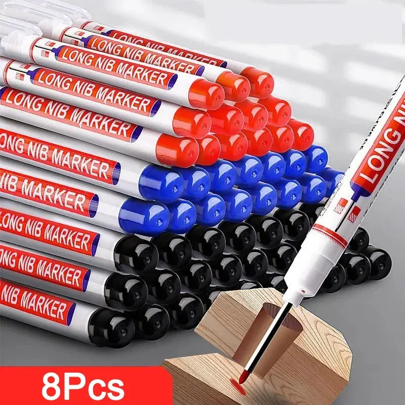 20mm Deep Hole Long Nib Markers Set | Multi-Purpose Perforating Pen for Metal, Wood, and Glass