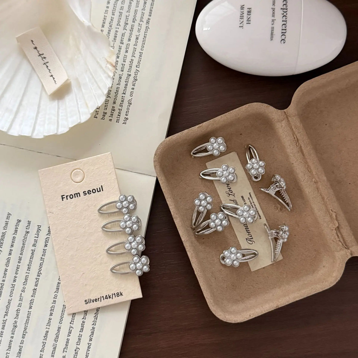 High Quality Small Pearl Flower Hair Clip for Front Bangs Korean Elegant Side Clip Women Daily Office New Hair Clips for Women