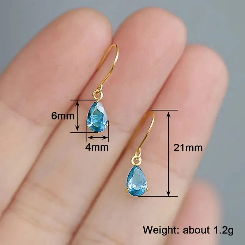 Huitan Trendy Gentle Hoop Earrings for Women Delicate Stylish Ear Piercing Accessories Modern Graceful Lady Engagement Jewelry