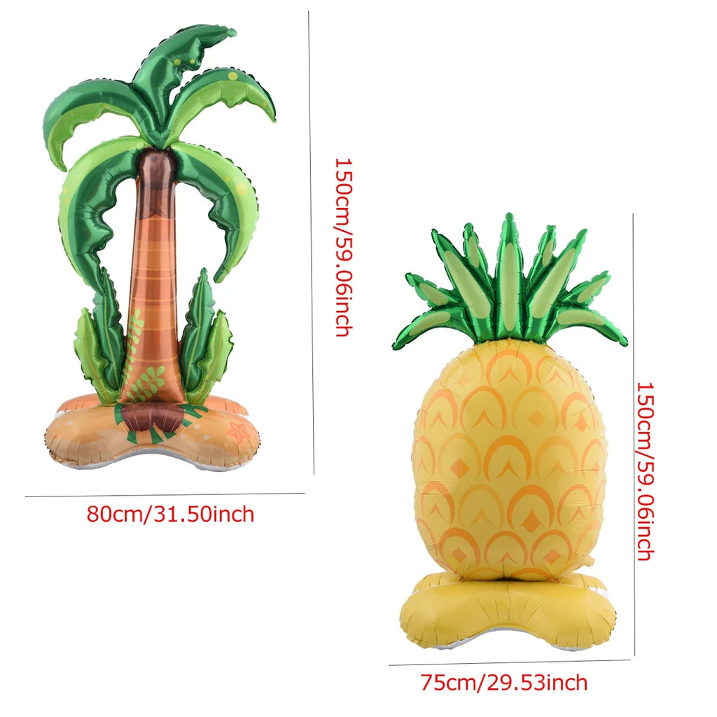 150cm Stand Coconut Tree Pineapple Balloon | Hawaii Summer Party Decoration