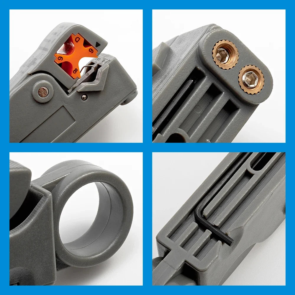 Stainless Steel Coax Cable Stripping Pliers | Adjustable Wire Stripper Tool