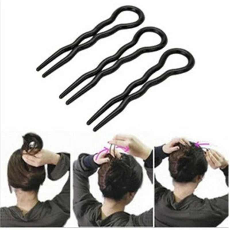 3Pcs Simple Fast Spiral Hair Braid Twist Styling Tool Clip Pin Bun Maker Hot Magic