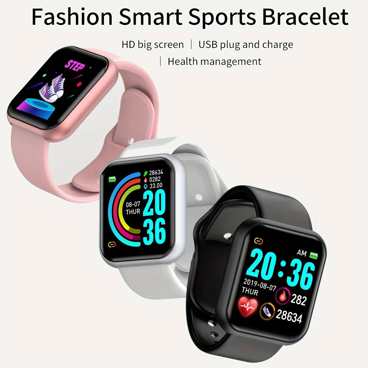 CHAONB Smart Watch for Women Men | Fitness Tracker with Bluetooth, Heart Rate & Sleep Monitor