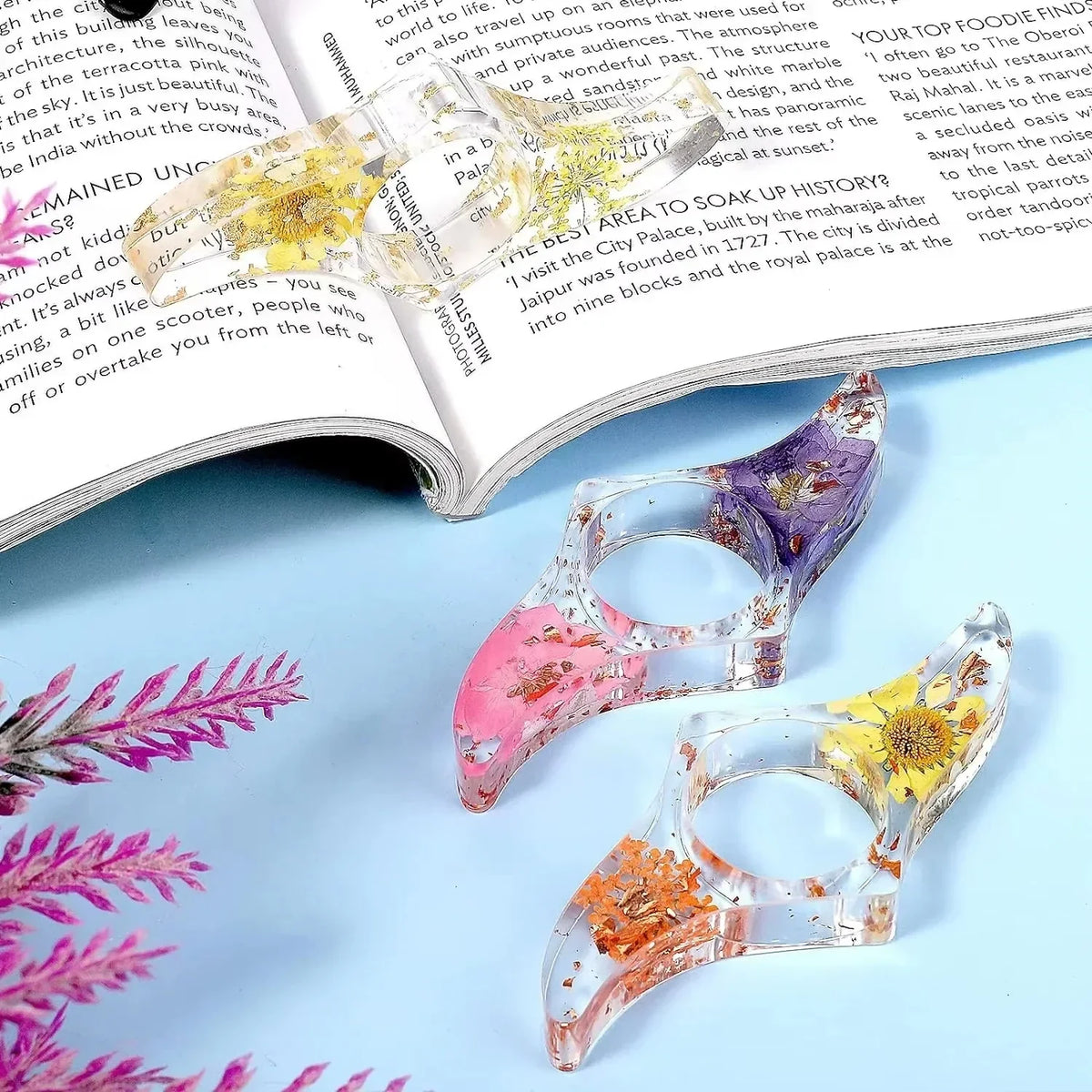 Finger Ring Bookmark, Resin Bookmark, Book Stand, Creative Thumb Bookshelf, Thumb Page Clip, Student Supplies