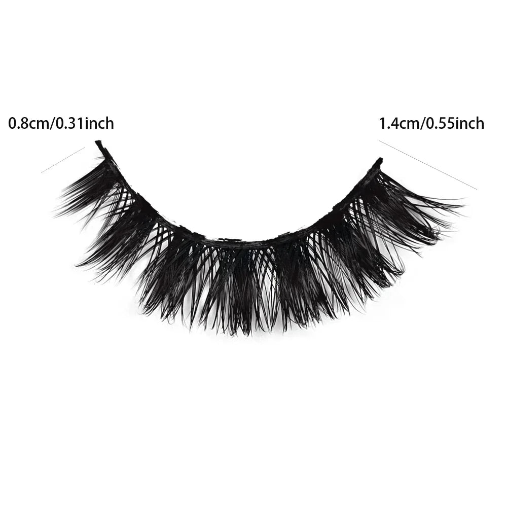 5 Pairs Fluffy Thick Lashes Russian Strip Lashes Faux Mink Fluffy 3D Fake Lashes Makeup Messy False Eyelashes