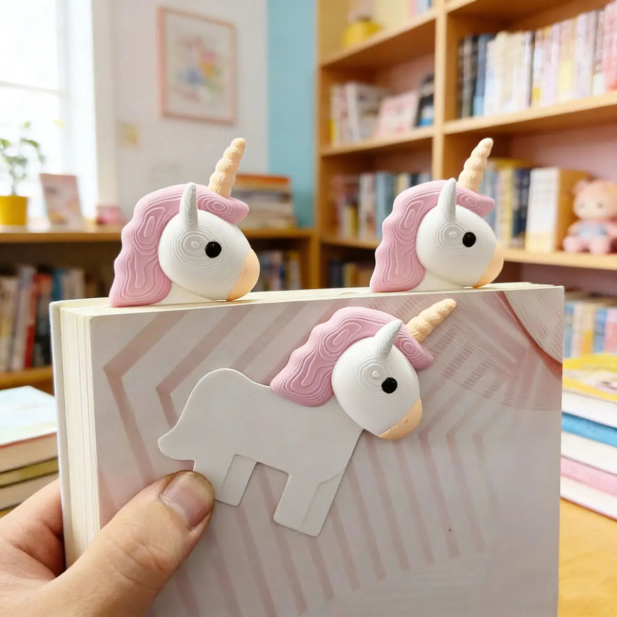 Creative 3D Unicorn-Shaped Page Divider, Cute Cartoon Reading Bookmark, Small Gift Ornament