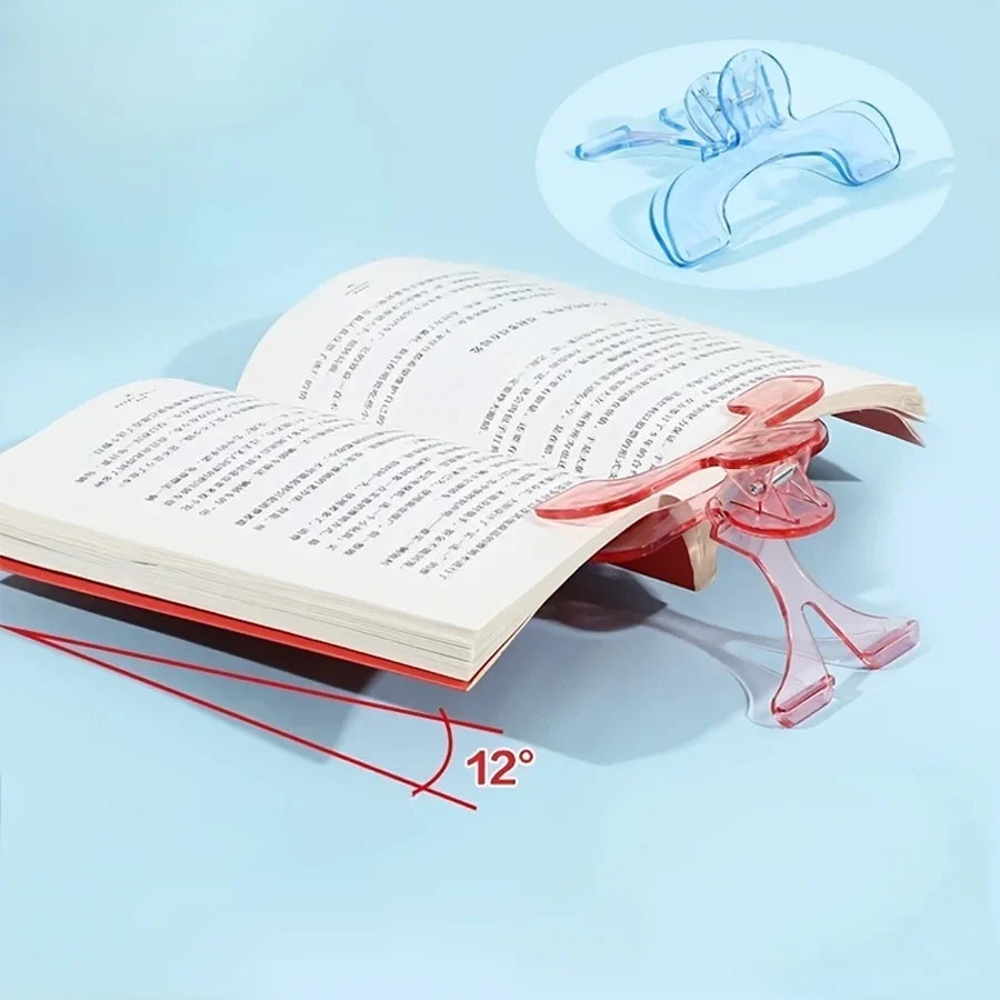 12° Support Angle Reading Aid Fixed Book Clip Anti-slip Visible Reading Book Marker Clip Creative Comfortable Books Fixed Clip