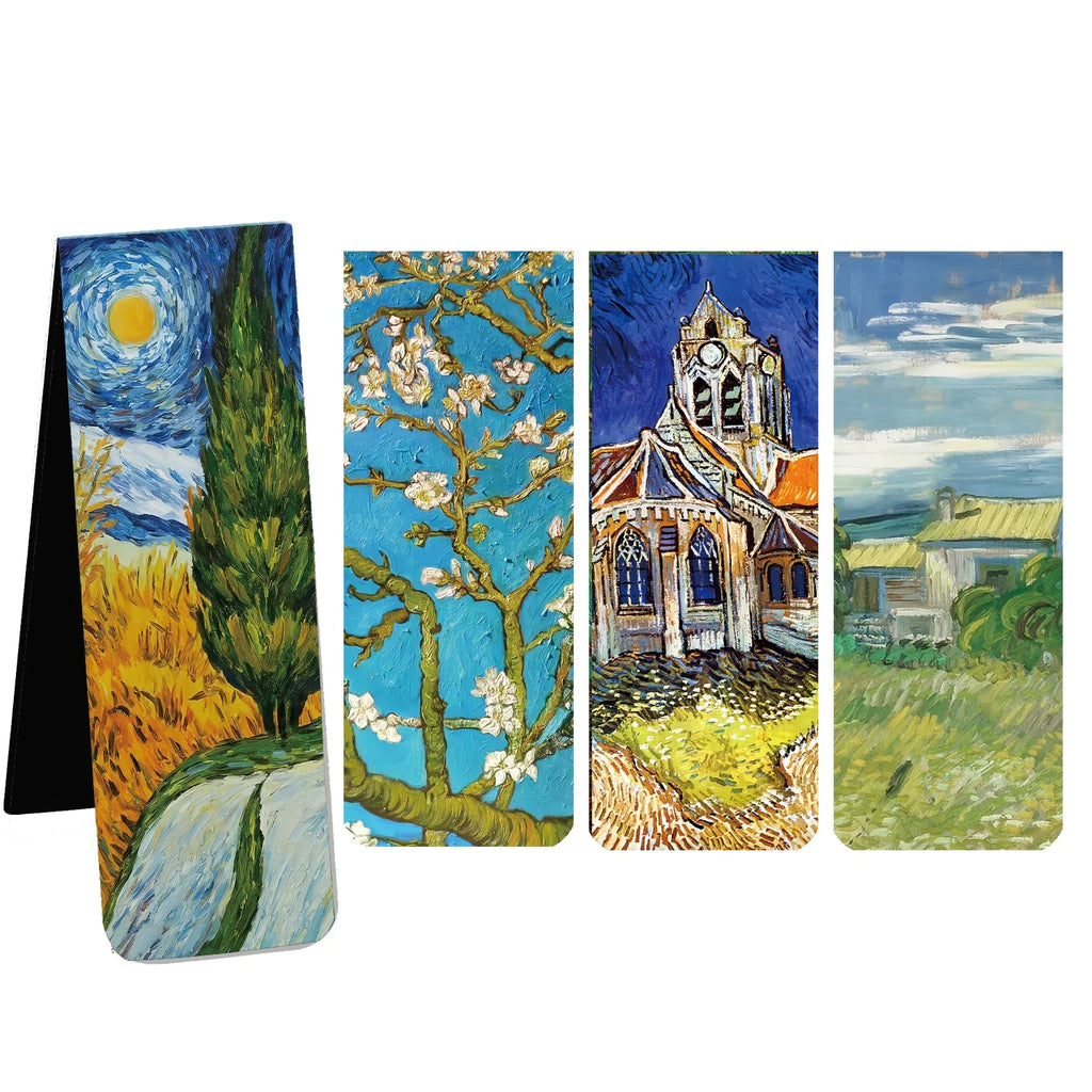 2.5Inch 4PCS Bookmarks with Magnet Book Markers Page Clip for Students Teachers School Home Office Reading Supplies
