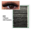 QUEENICE Three Fold Updated New DIY False Eyelash Extension 6 Mixed Styles Fluffy Voluminous Cat eye Spiky lash extensions