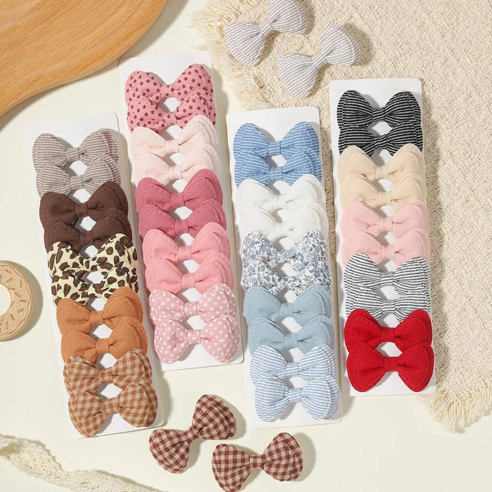 10PCS/Set New Fabric BB Hair Clip Children's Girls' Teenagers' Side Bangs Clip Girls' Party Daily Decoration Hair Accessories