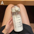 Cartoon Water Bottle With Straw | Cute Plastic Drinking Bottle for Milk, Coffee, and Tea