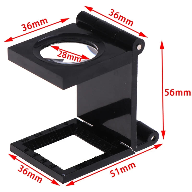 10X 28mm Folding Magnifier Stand Loupe | Textile Optical Glass Tool