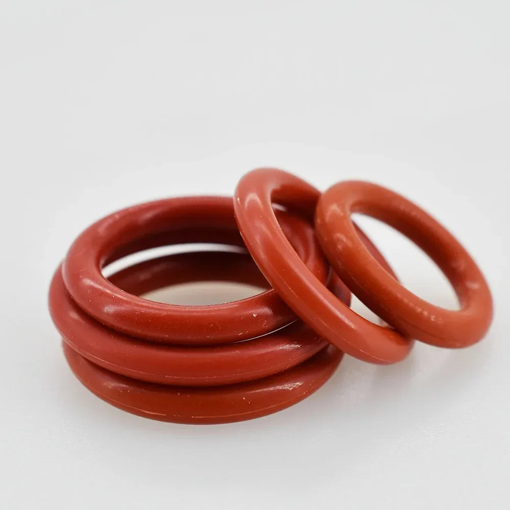 Red Silicone O-Ring Sealing Gasket | Food Grade VMQ Rubber Washer for Cooker