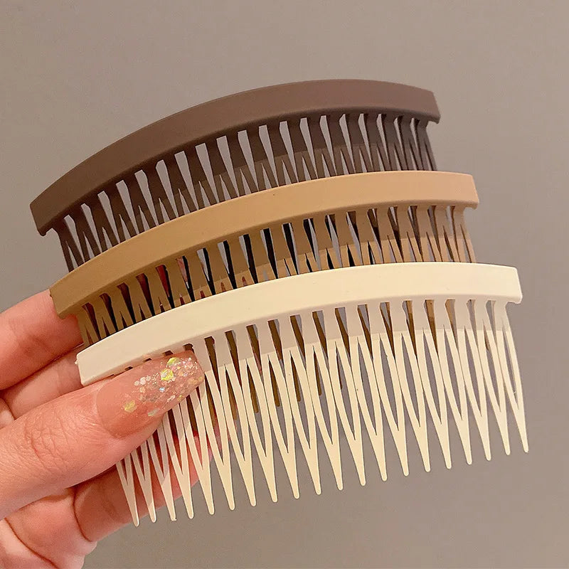 1Pcs Colorful Plastic Side Hair Twist Combs French Twist Comb Women Fine Hair Clips Hairs Styling Accessories 7 Colors
