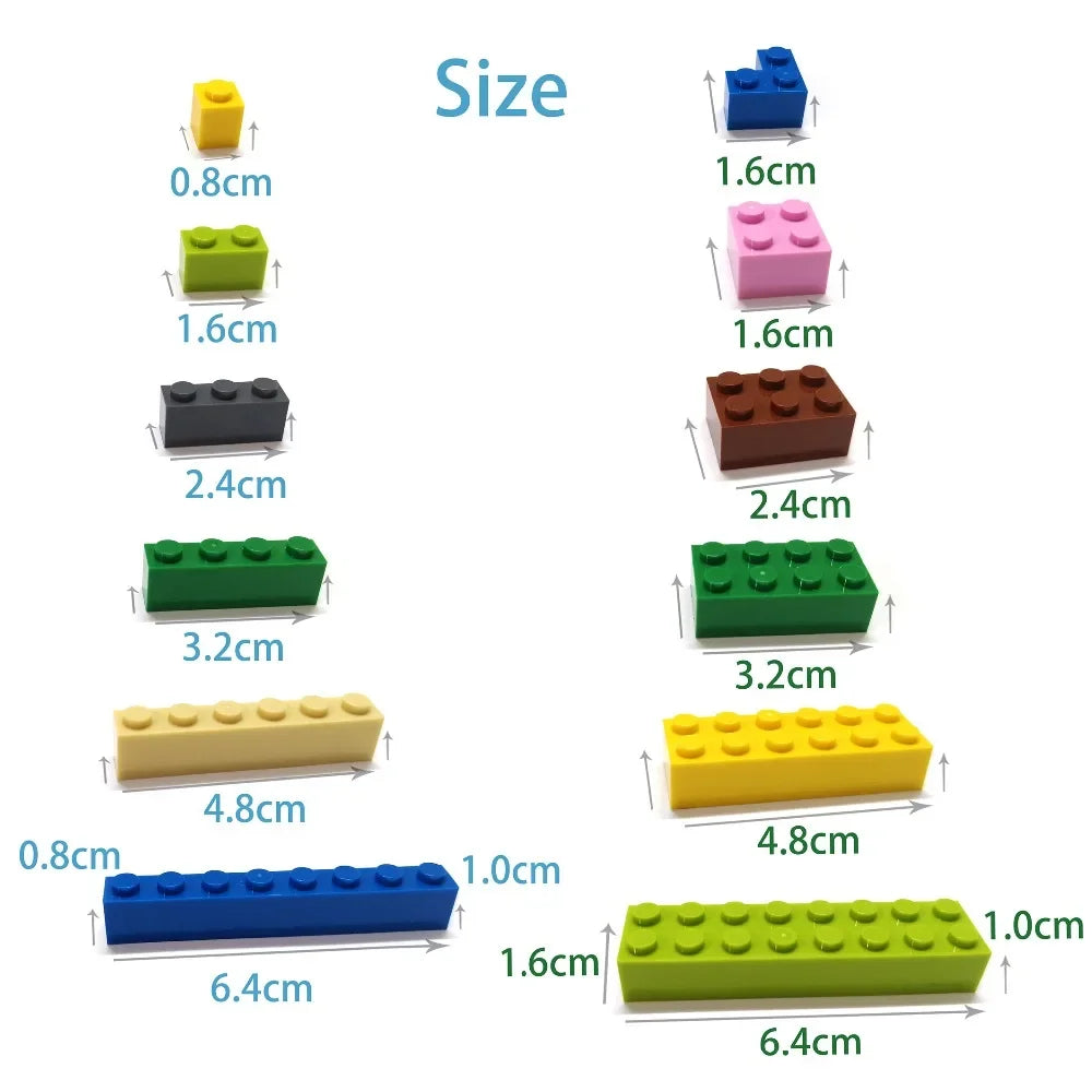 60pcs DIY Building Blocks Thick Figures Bricks 2x2 Dots | Educational Creative Toy for Children
