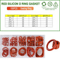Food Grade Silicone O-Ring Sealing Gasket Set | Red VMQ Rubber Washers for Cookers