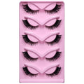 5 Pairs Cat Eye False Eyelashes Eye End Lengthening Long Curling Thick Fluffy All-match Comfortable Fake False Eyelashes