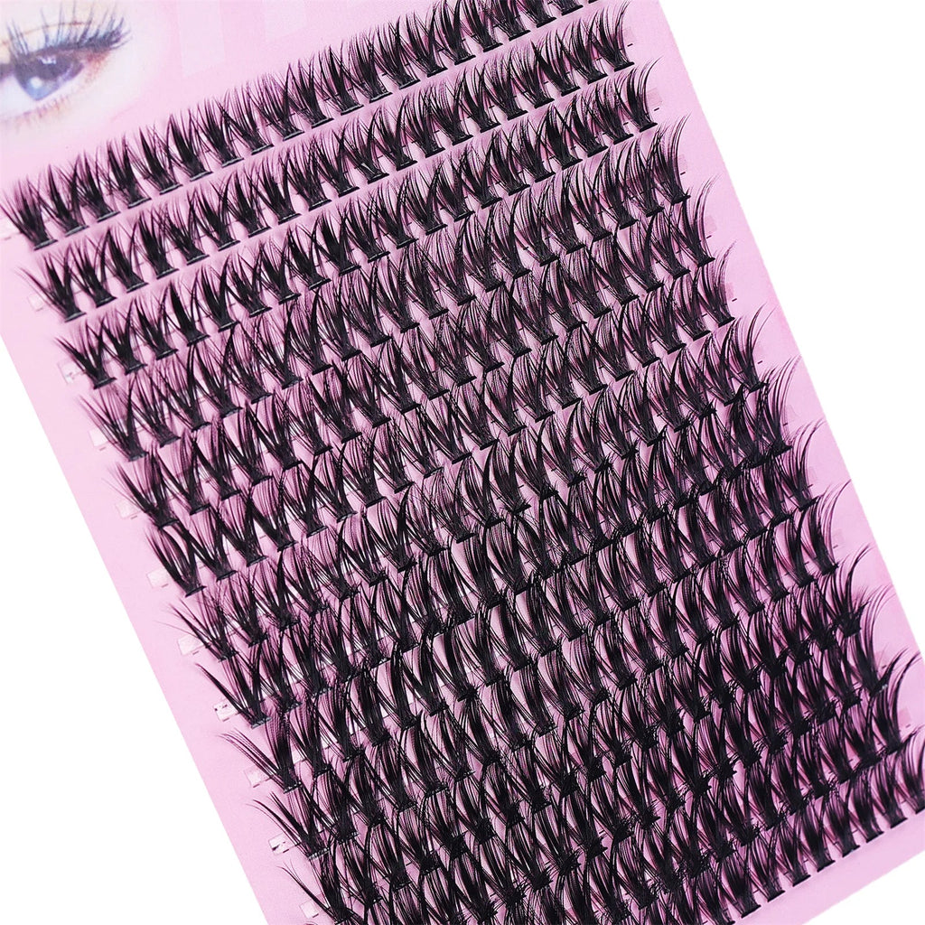 280pcs 40D Clusters False Eyelashes DIY Volume Individual Wispy Fluffy Lash Extensions for Makeup