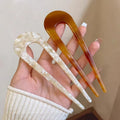 1/2/3/5pcs U-shaped Acrylic Hairpin for Women Elegant Temperament Ponytail Hair Clip Fashion Girl Hairpin