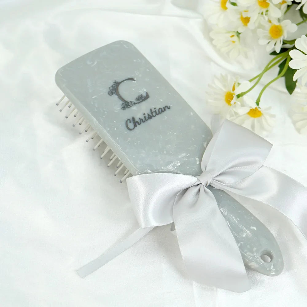 1pc Customized Personalized Hair Brush Engraved Name Scalp Massage Airbag Hairbrush Hairdressing Comb Mother's DAY Gift