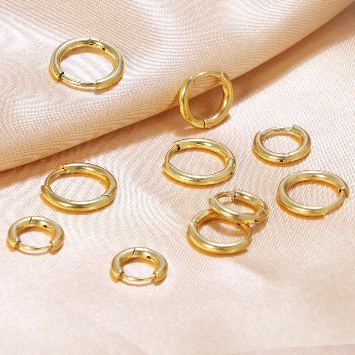 Small Hypoallergenic Hoop Earrings for Sensitive Ears | Stainless Steel Huggie Earrings