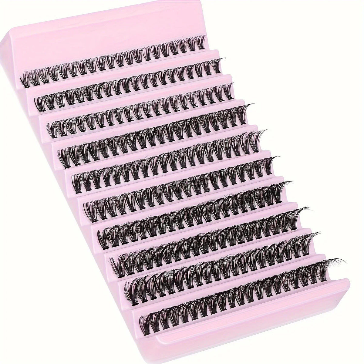 200pcs Lash Clusters Natural Look Wispy Lashes 9-16mm D Curl Eyelash Extensions Fluffy 3D Thick Volume False Eyelash
