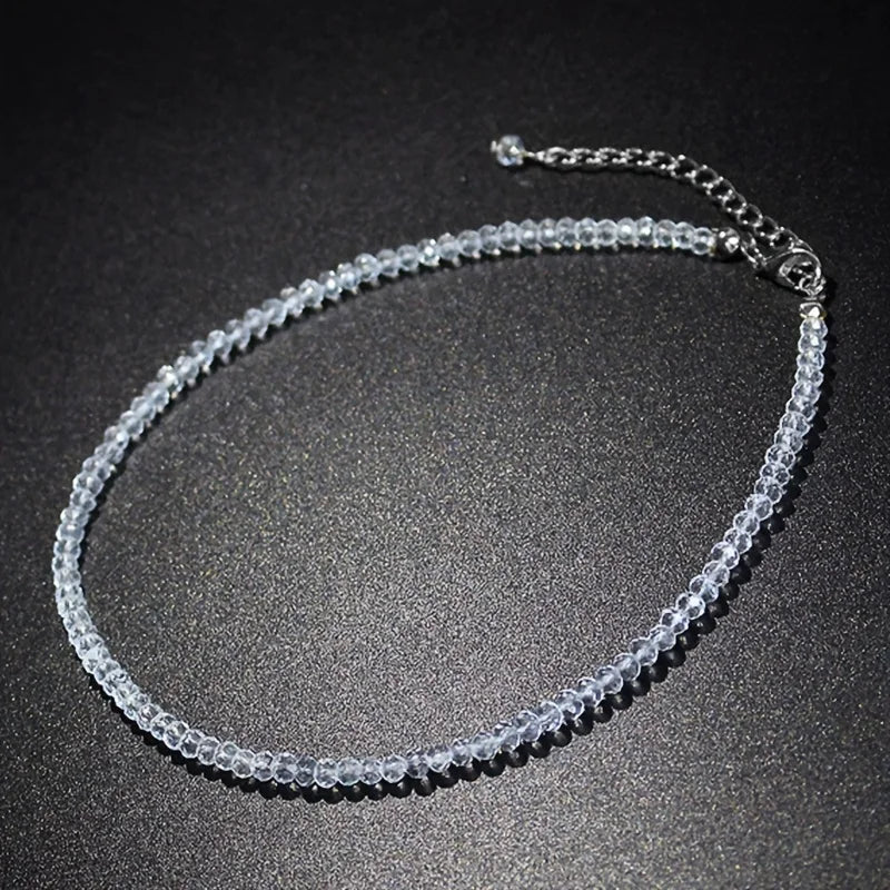 Sparkling Classic Noble Multi-color Artificial Crystal Necklace Neck Jewelry For Birthday Valentine's Day Lovers Gifts
