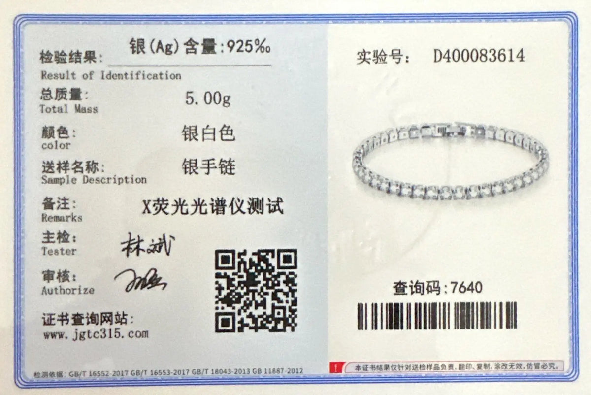 S925 Sterling Silver Tennis Bracelet with Zirconia | 4mm Fashion Wedding Jewelry
