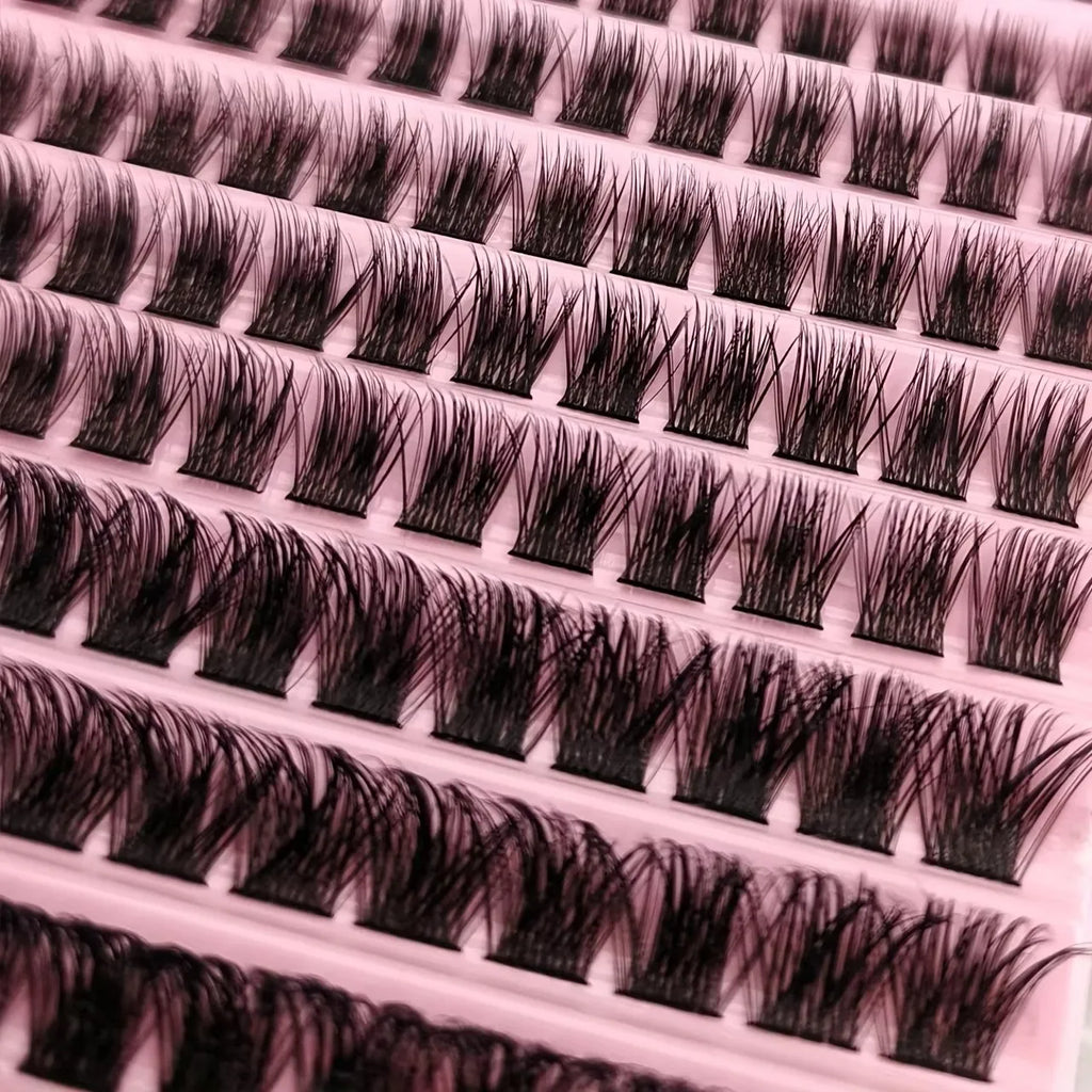 200/720PCS Eyelash Cluster Kit | Soft Fluffy Long-Lasting | Beginner-Friendly Easy Apply | Daily & Party Makeup