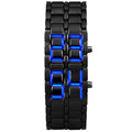 Fashion Mens Digital Lava Wrist Watch | Full Metal LED Display Timepiece