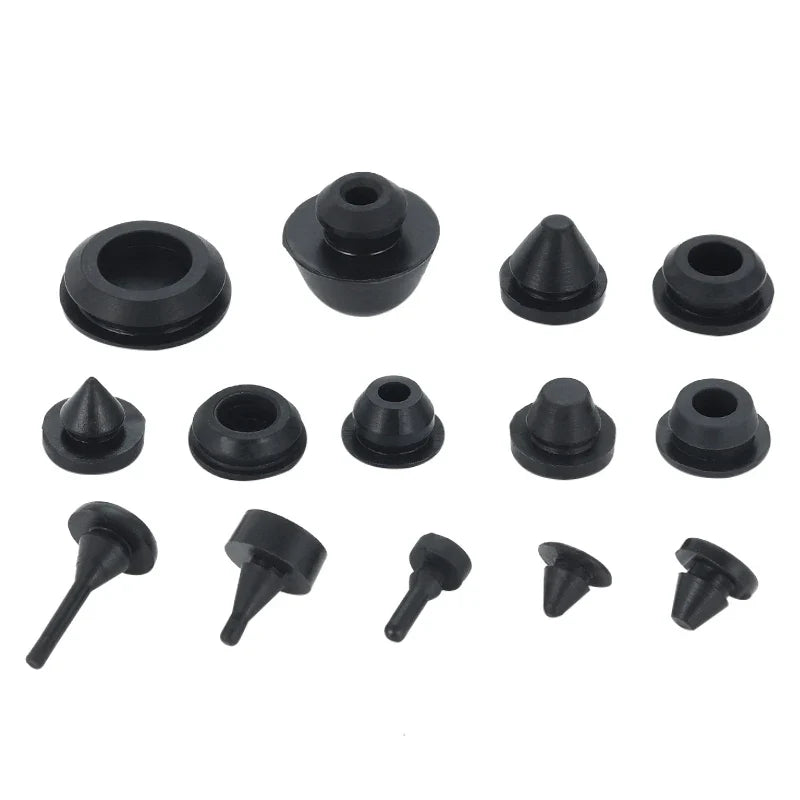 Solid Silicone Rubber Caps 2mm to 16mm T Type Plug Cover Snap-on Gasket Blanking End Caps Seal Stopper