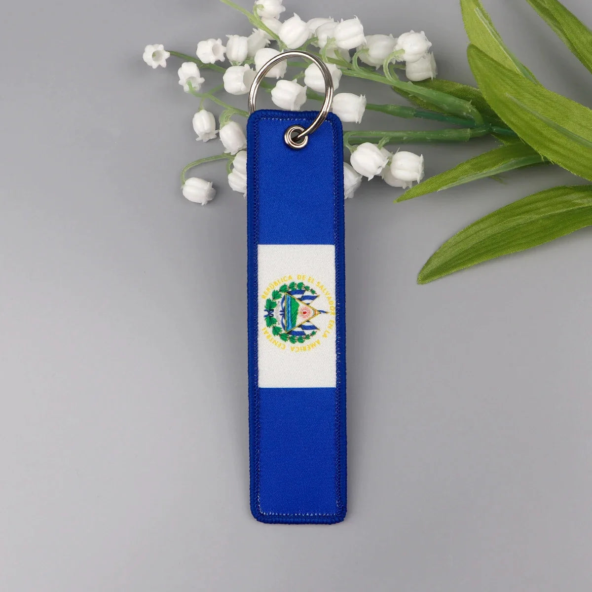 National Flags Embroidered Key Fob | Fashion Keychain Gift for Men and Women