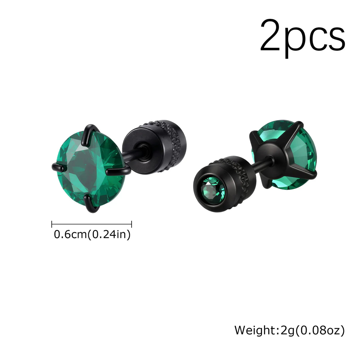 CZ Stud Earrings for Men Women,Hypoallergenic Stainless Steel Round Cubic Zirconia Stud Earrings,Body Piercing Jewelry