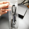 Hand-woven Leather Car Key Ring | Premium Rope Keychain for Men and Women