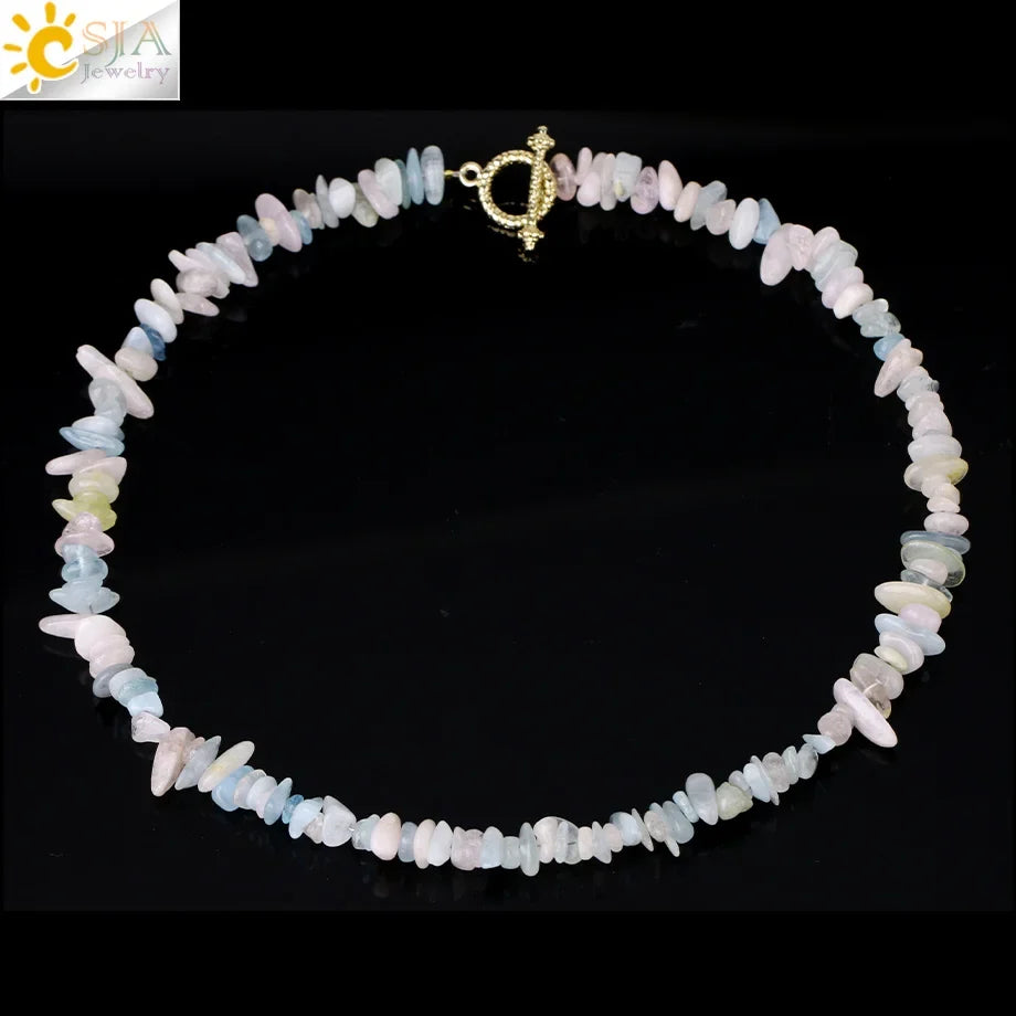 Natural Chip Stone Choker Necklace | Bohemia Crystal Bead Jewelry