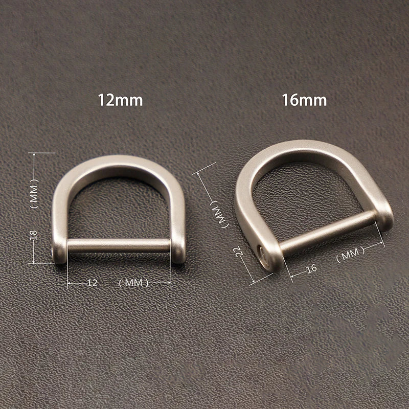 Titanium D Ring Key Shackle | U Shape Horseshoe Key Ring for Car Fob and DIY Leather Key Organizer