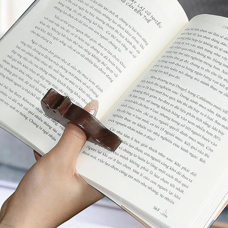Cute Wooden Cat Dog Bookmark, Animal Book Page Holder Ring, Student Reading Accessories Page Marker Stationery Gift