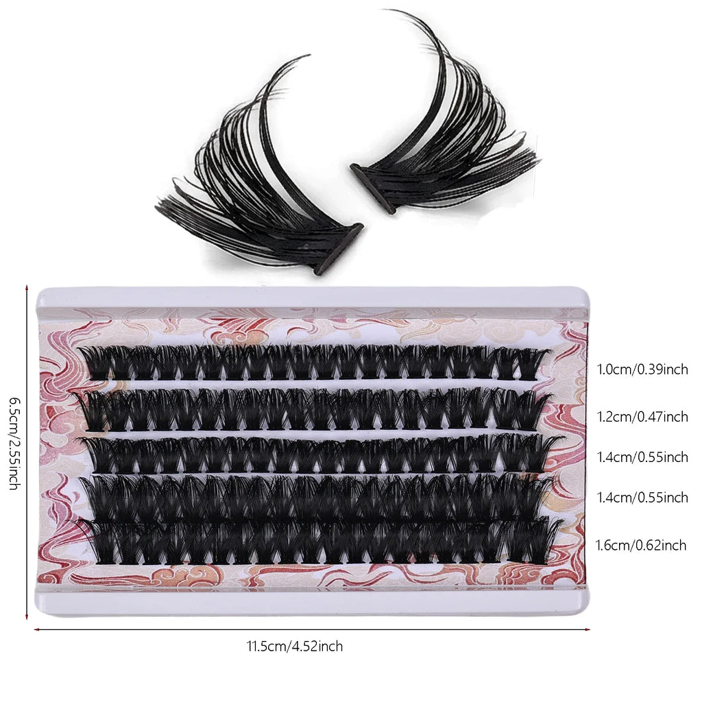 100Pcs 80D Mixed Tray Individual Lashes 3D Russia Volume Eye Lashes Soft Natural Lashes Fake Lash Cluster False Eyelashes
