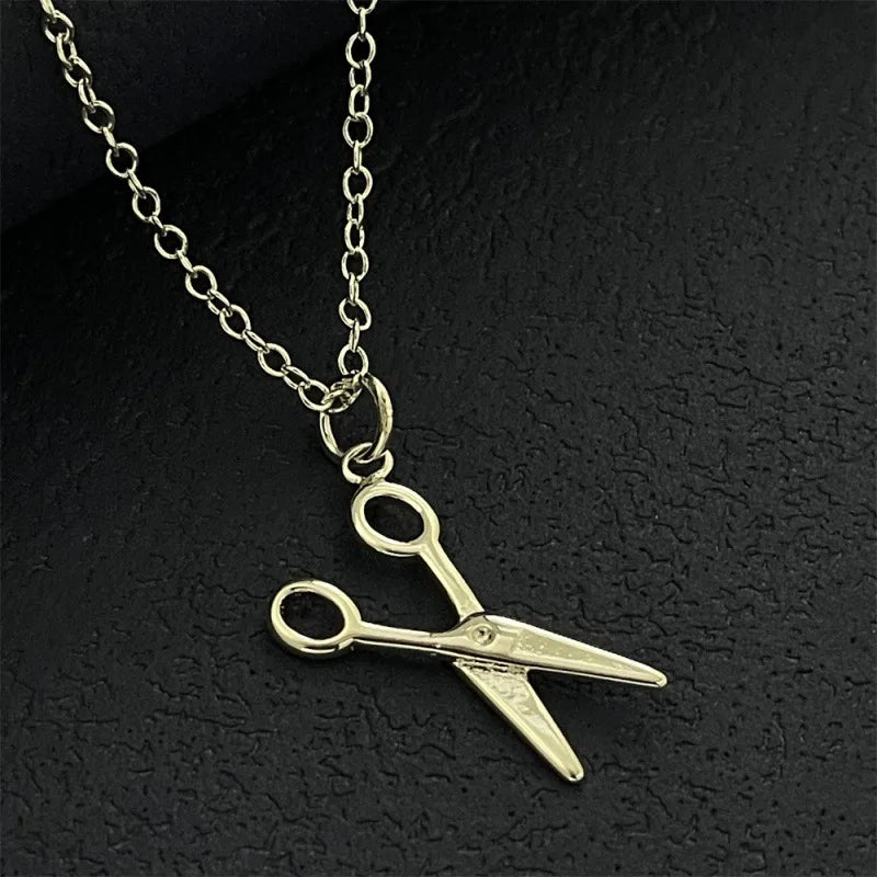 925 Sterling Silver Scissors Style Pendant Necklace Delicate Small Women Necklace Personality Creative Jewelry