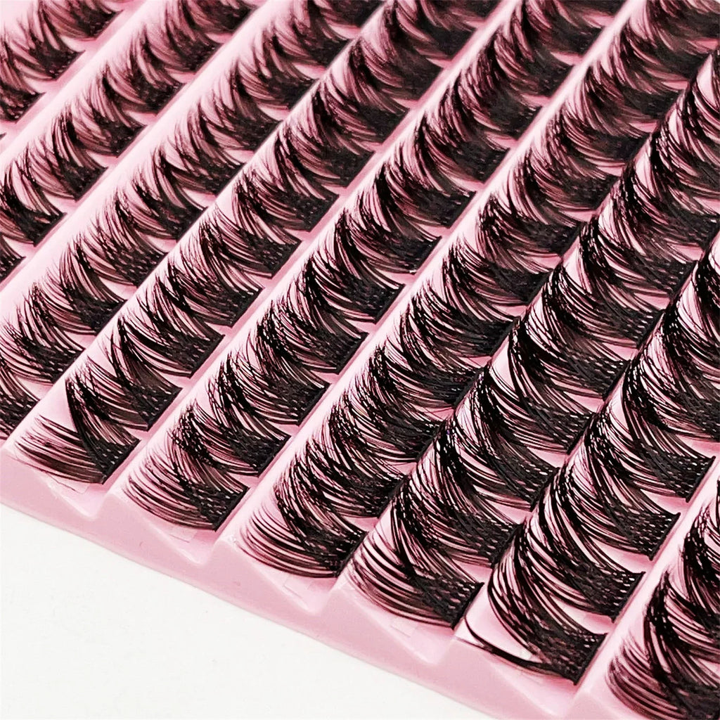 Fluffy Volume Lash Clusters 120pcs D Curl Individual Lashes Thick DIY Eyelash Extensions Cluster Lashes for Makeup