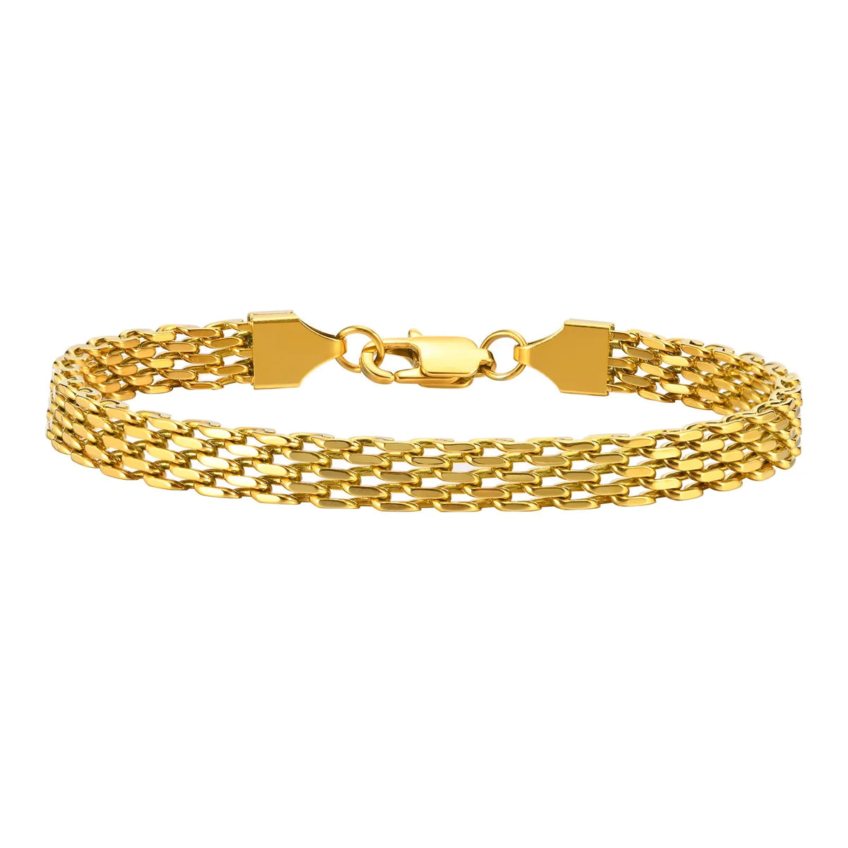 Stainless Steel Mesh Link Chain Bracelet | Unisex Italian Chain Jewelry Gift