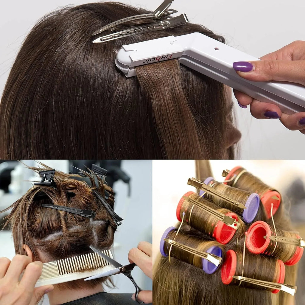 Hair Salon Hair Clips Metal Duckbill Crocodile Curling Hair Styling Clips Barber Shop Hair Positioning Clips Women Hair Clips