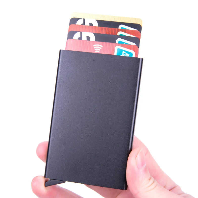 Pop Up Minimalist Smart Wallet | Thin Slim RFID Credit Card Holder for Men Women