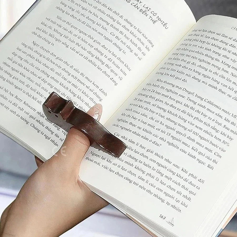 Cute Wooden Cat Dog Bookmark, Animal Book Page Holder Ring, Student Reading Accessories Page Marker Stationery Gift