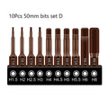 1/4 Screwdriver Bits Set 25mm 50mm S2 Alloy Steel | Professional DIY Hand Tool Kit