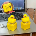 Funny Croaking Frog Duck Keychain | Rechargeable LED Fidget Clicker