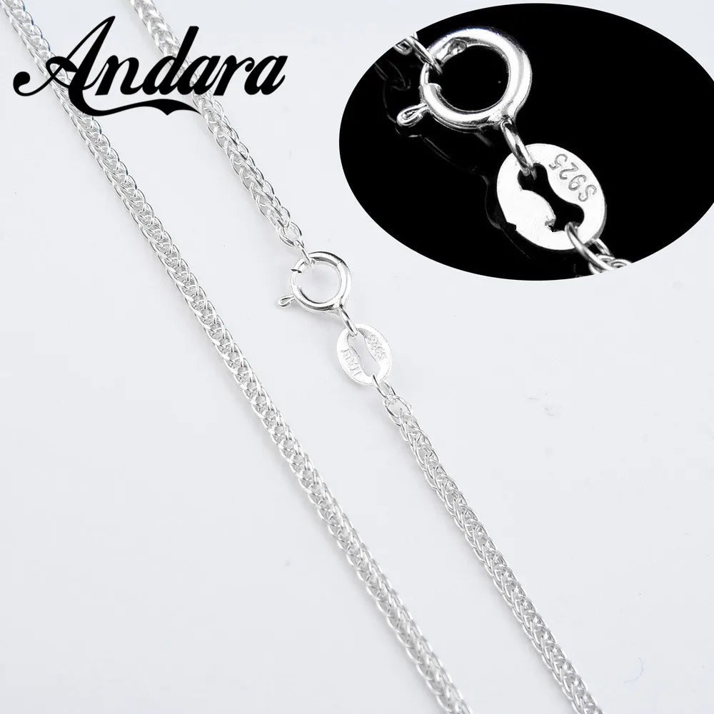 Andara 925 Sterling Silver 3mm Women's Clavicle Necklace Adjustable 16-24 Inch Anniversary Jewelry Gift