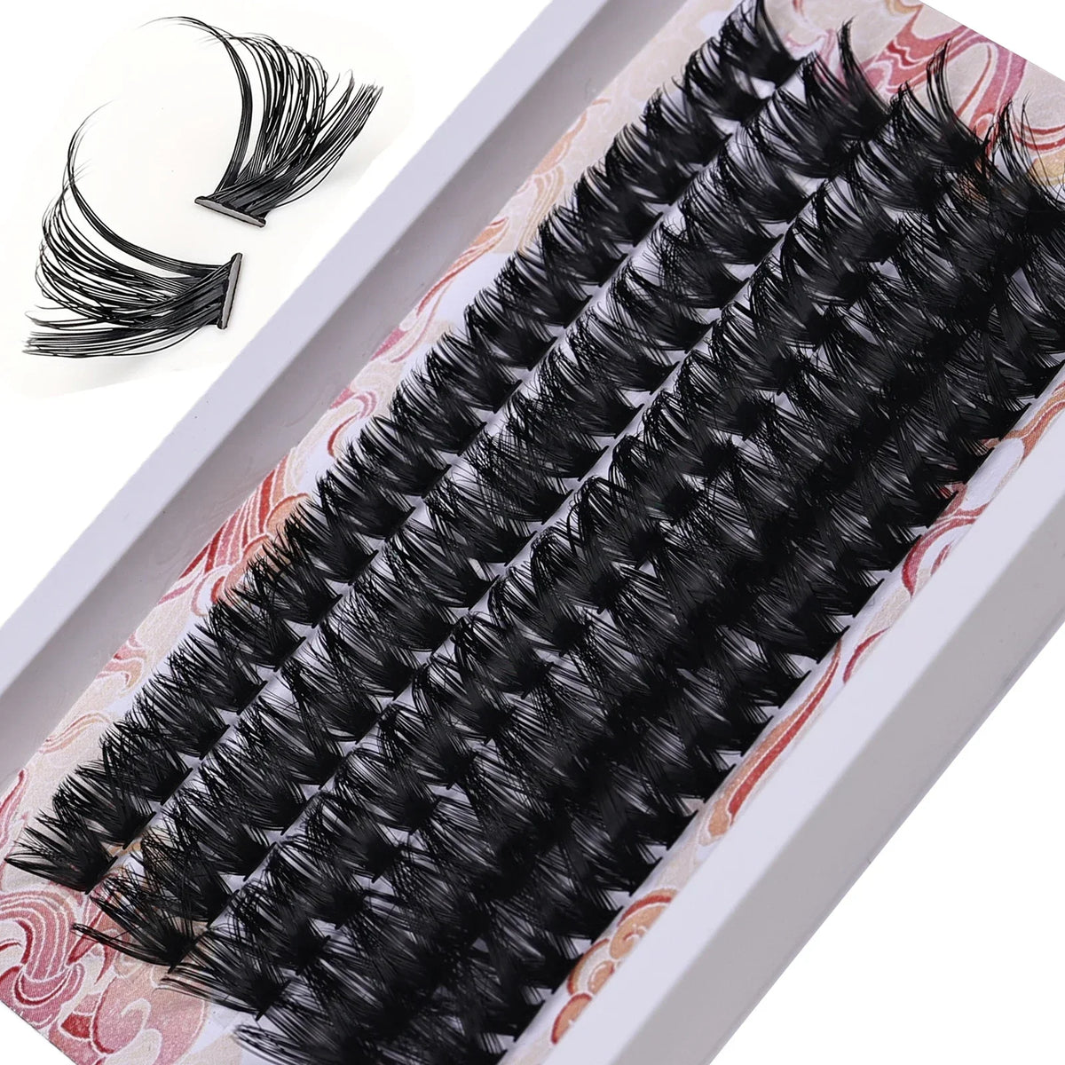 100Pcs 80D Mixed Tray Individual Lashes 3D Russia Volume Eye Lashes Soft Natural Lashes Fake Lash Cluster False Eyelashes
