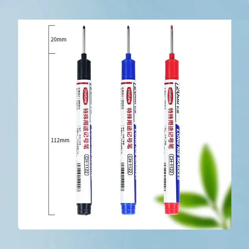 20mm Deep Hole Long Nib Markers Set | Multi-Purpose Perforating Pen for Metal, Wood, and Glass