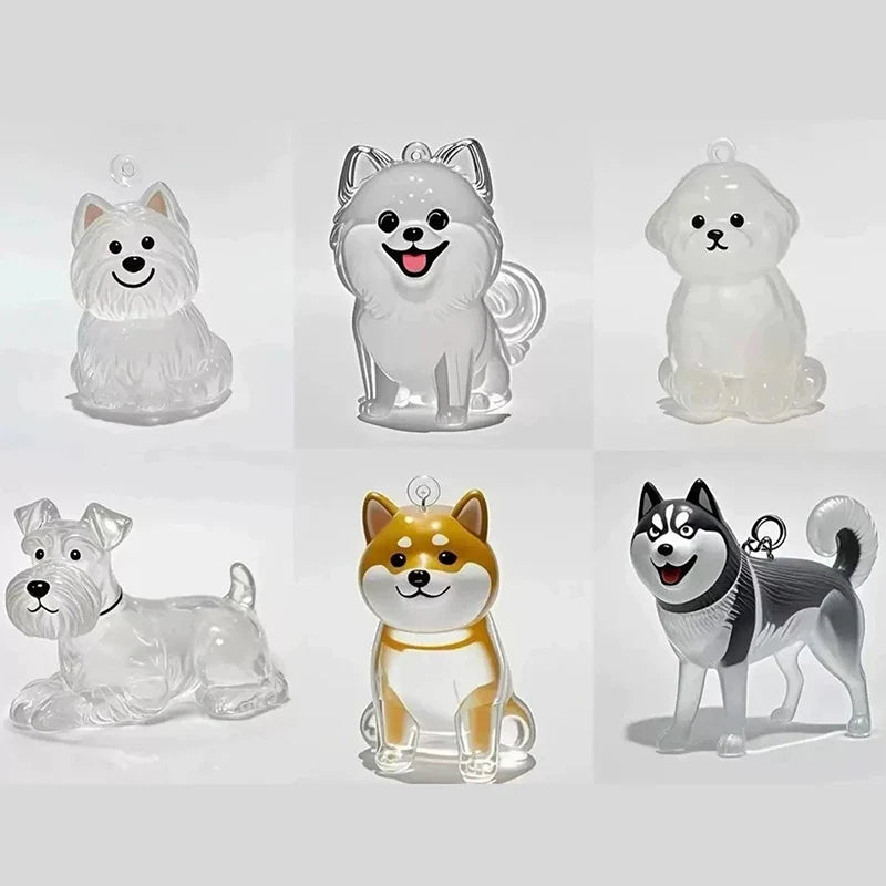 Pet Fur Keepsake Capsule Keychain | Clear Dog Hair Memorial Pendant for Pet Lovers